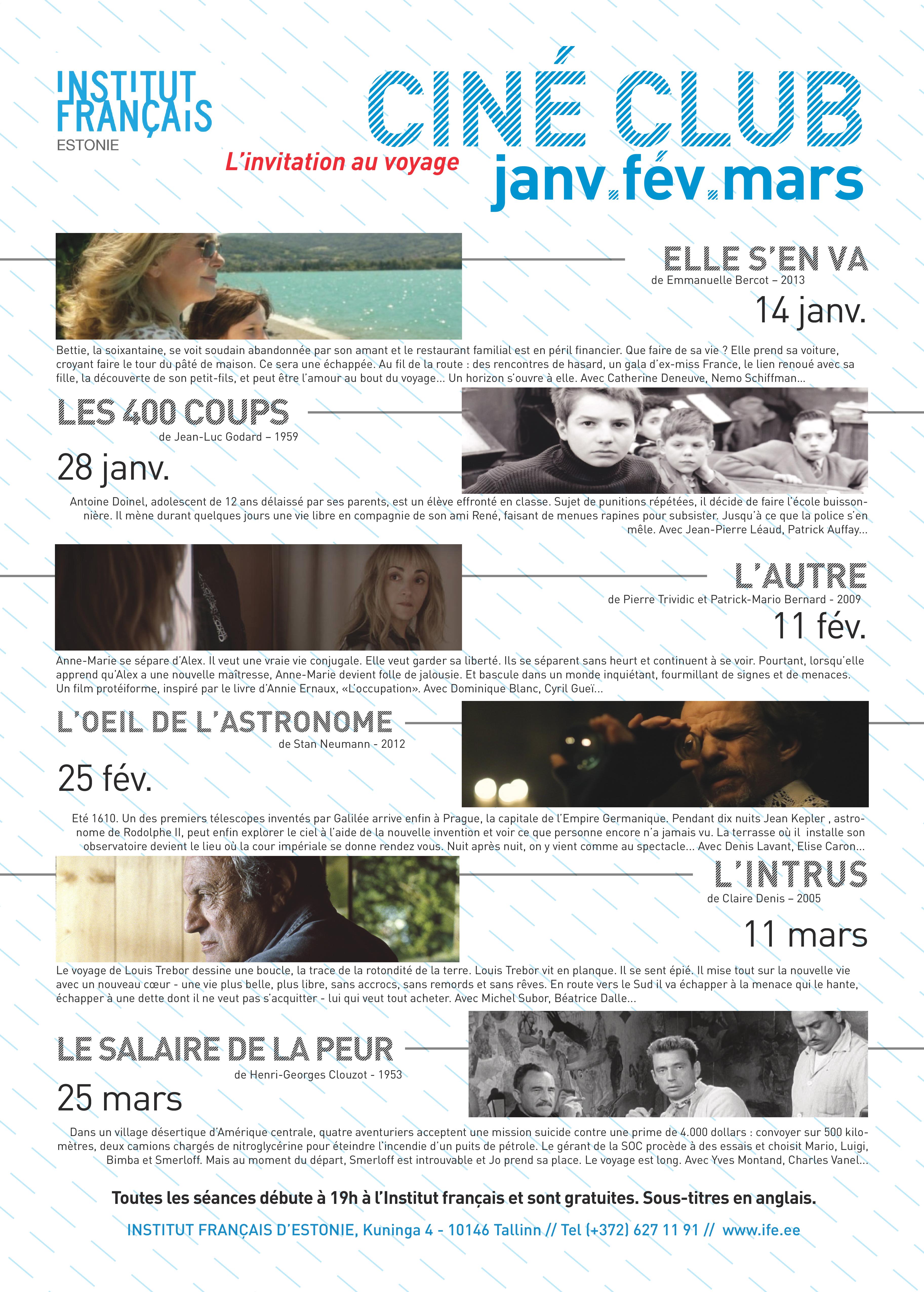 Ciné-club // janvier – mars 2015