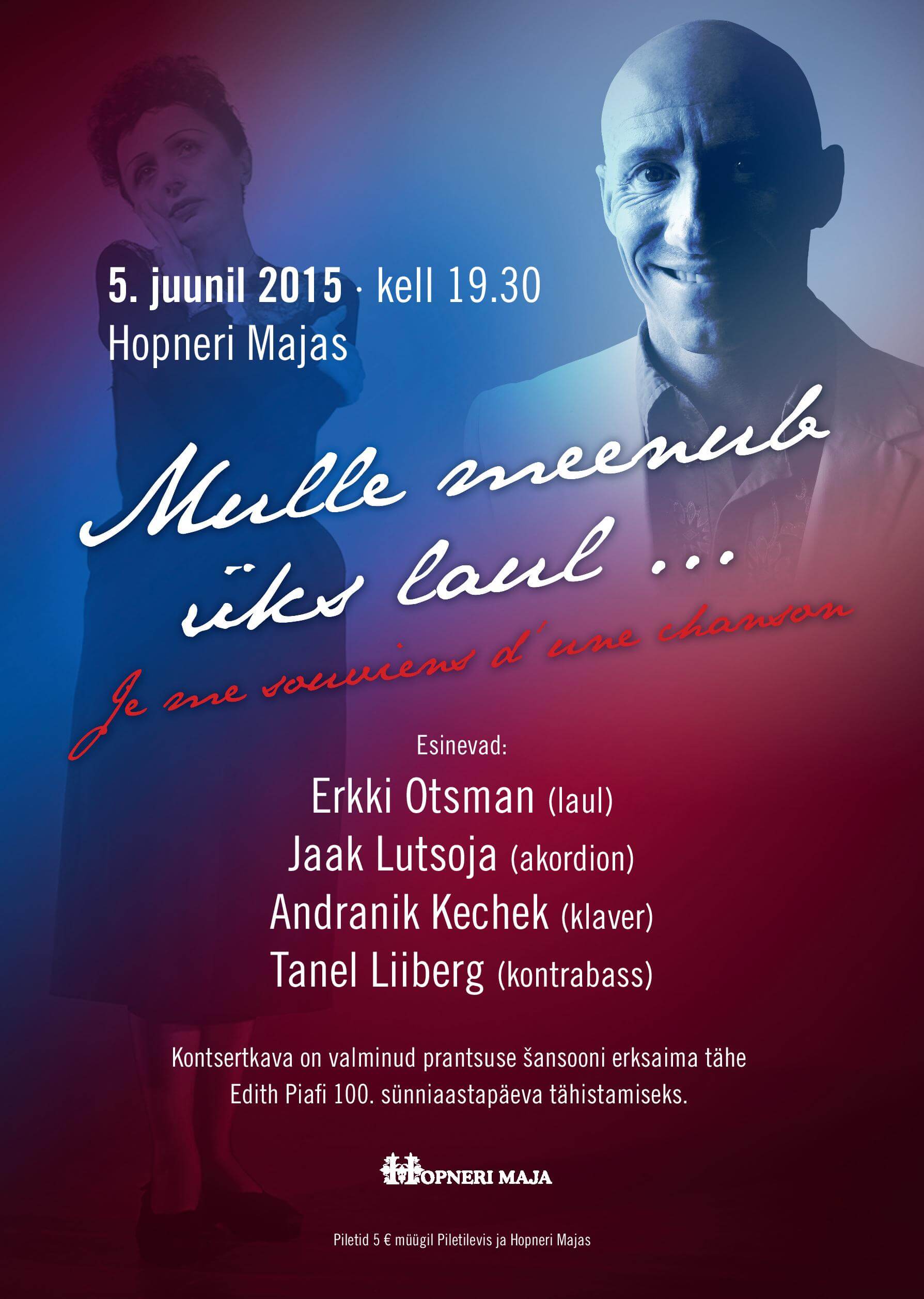 Concert // Erkki Otsman “Je me souviens d’une chanson” // 05.06 // 19h30