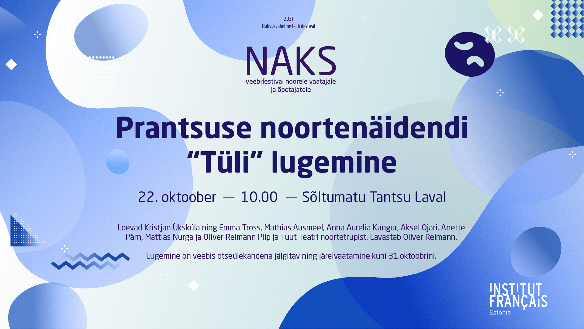 Mohamed El Khatibi noortenäidend “Tüli” teatrifestivalil NAKS