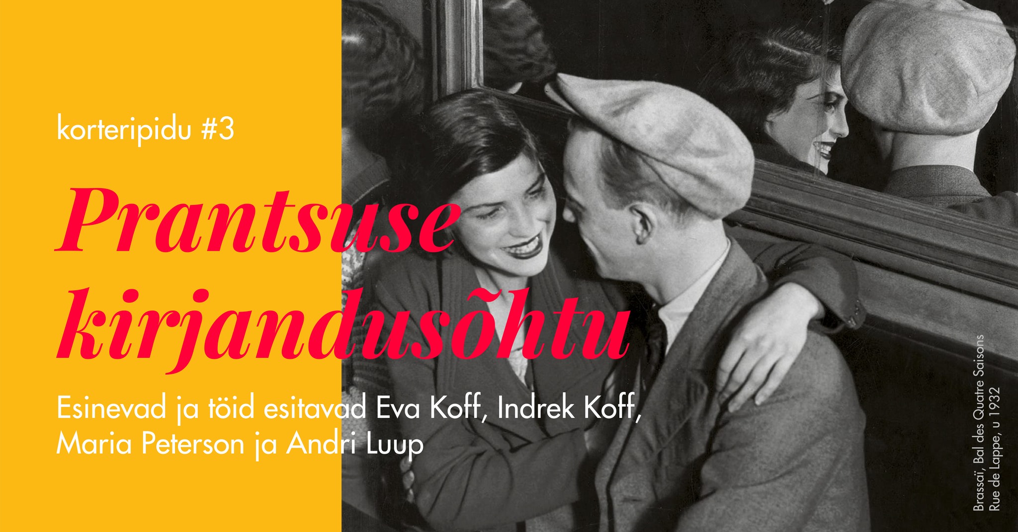 Prantsuse kirjandusõhtu Dokfoto Keskuses
