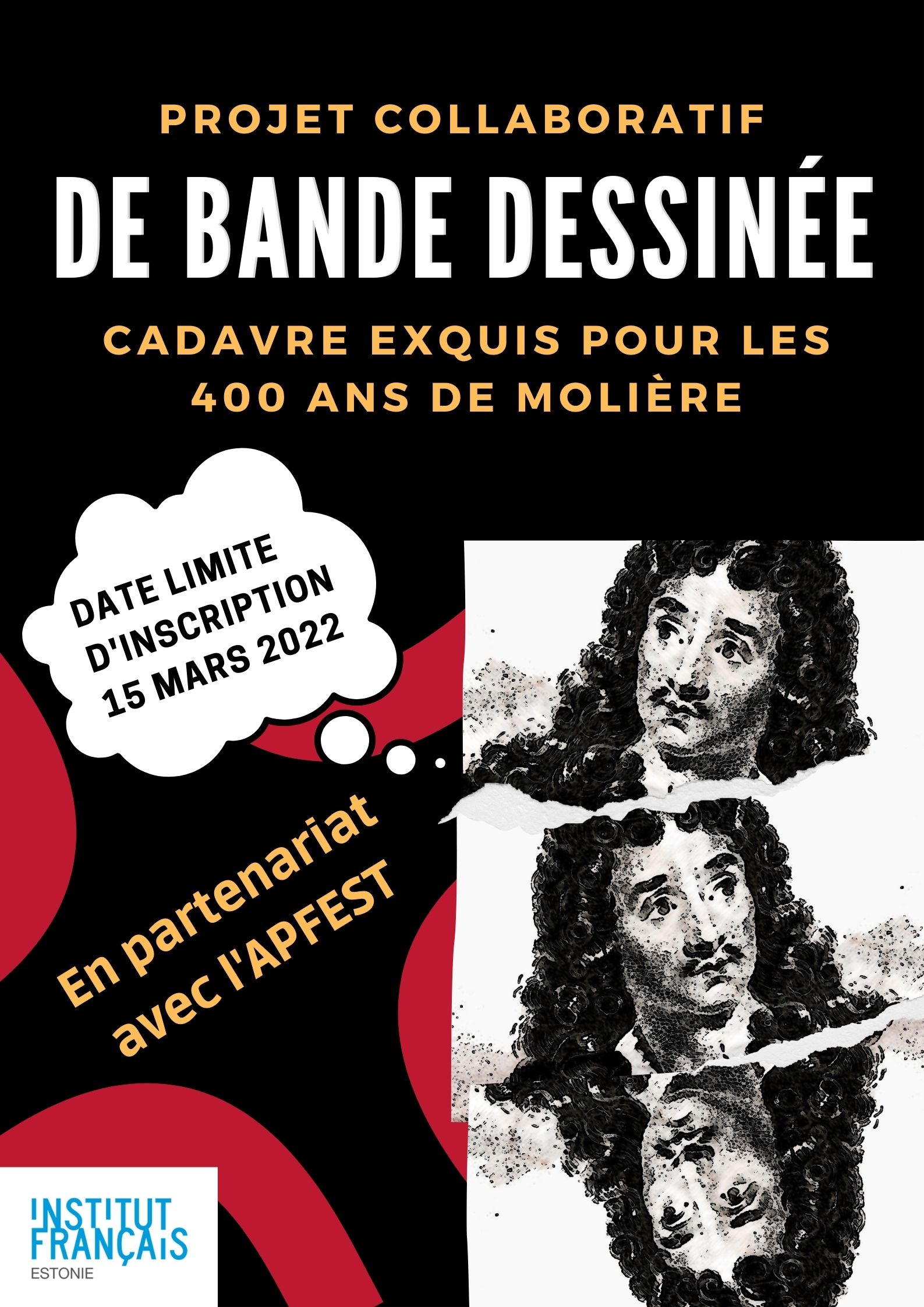 Projet collaboratif de bande dessinée « Cadavre exquis Molière 400 » | Francophonie 2022