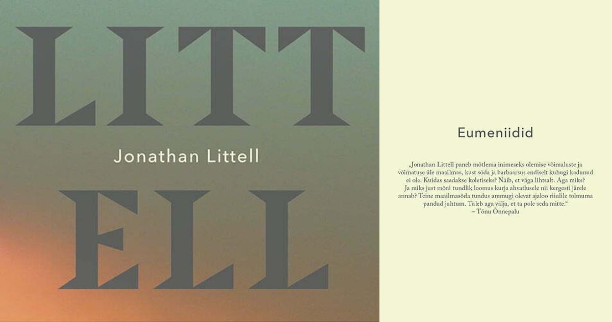 Kadrioru Kirjandustänava festival & Jonathan Littelli romaan “Eumeniidid”