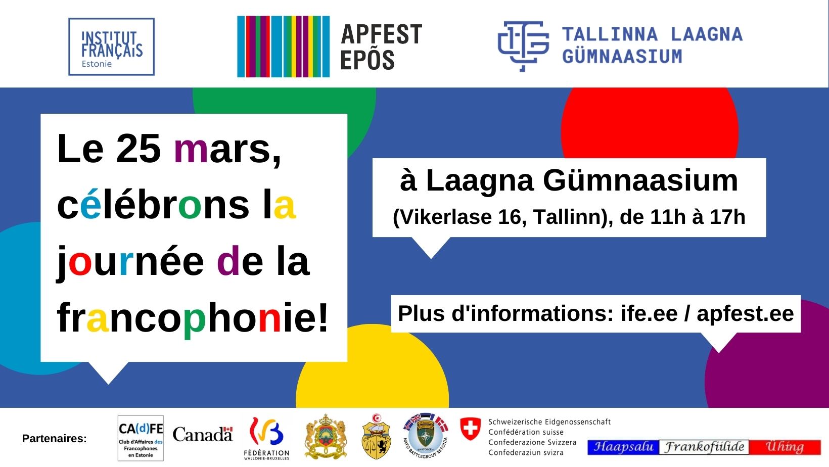 Journée de la Francophonie le 25 mars